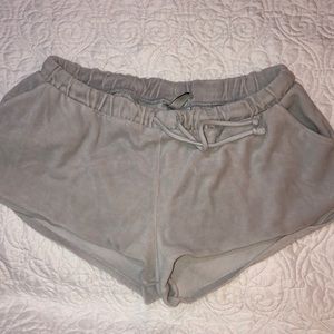 light gray shorts